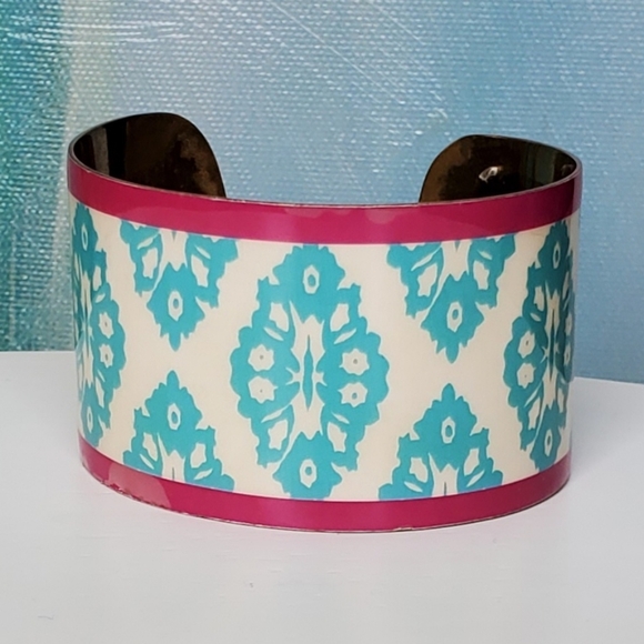 Moroccan Style Enamel Cuff Bracelet - Picture 8 of 11